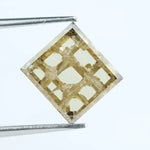 2.06 Ct Yellow Square Lab-Grown Diamond Loose Fancy Cut Stone with Bright Yellow Color for Custom Jewelry