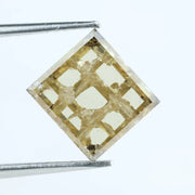 2.06 Ct Yellow Square Lab-Grown Diamond Loose Fancy Cut Stone with Bright Yellow Color for Custom Jewelry