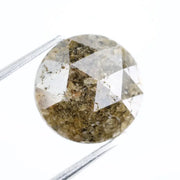Natural 3.66Ct Yellowish - Grey Colored Diamond Round Brilliant Cut Diamond Loose Stone For Custom Fine Jewelry 