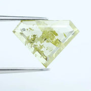 3.11 Ct pentagon cut yellow lab grown diamond, loose antique style fancy yellow diamond with unique five-sided shape and brilliant faceting, ideal for custom ring or bespoke fine jewelry design.
