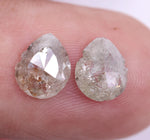 1.21 Ct Pear Cut Diamond Pair Grey Colored Diamond Pair Salt And Pepper Dimaond Use For Jewerly Unique Diamond 