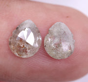 1.21 Ct Pear Cut Diamond Pair Grey Colored Diamond Pair Salt And Pepper Dimaond Use For Jewerly Unique Diamond 