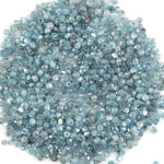 blue rough CVD diamond beads in lab grown form for jewelry making