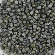 grey black cube shaped rough diamond for jewelry making