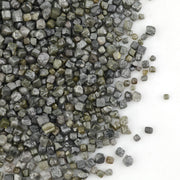 grey black cube shaped rough diamond for jewelry making