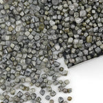 grey black cube shaped rough diamond for jewelry making