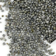 grey black cube shaped rough diamond for jewelry making