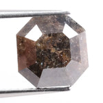2.63 carat luxury Asscher cut brown natural diamond loose stone featuring rich fancy brown color, sharp step-cut facets, and elegant brilliance, ideal for custom engagement rings, fine jewelry designs, and premium diamond collections.