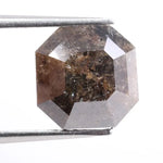 2.63 carat luxury Asscher cut brown natural diamond loose stone featuring rich fancy brown color, sharp step-cut facets, and elegant brilliance, ideal for custom engagement rings, fine jewelry designs, and premium diamond collections.