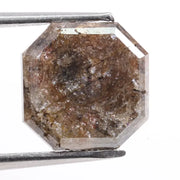 2.63 carat luxury Asscher cut brown natural diamond loose stone featuring rich fancy brown color, sharp step-cut facets, and elegant brilliance, ideal for custom engagement rings, fine jewelry designs, and premium diamond collections.