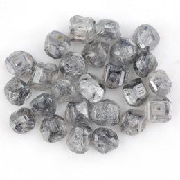 five-piece CVD diamond set with uncut lab grown stones for gold ring creation