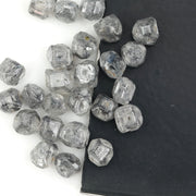 five-piece CVD diamond set with uncut lab grown stones for gold ring creation