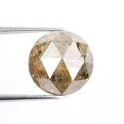 Fine 7.13Ct Natural Yellowish-Black Colored Diamond Round Brilliant Cut Diamond For Fine Jewelry 