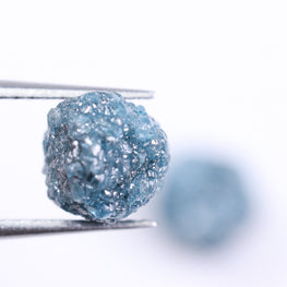 2.73 Carat Natural Rough Diamond - Blue Raw Diamond Pair