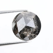 Natural 3.12Ct Diamond Round Brilliant Cut Diamond Black Colored Diamond Loose Stone For Fine Jewelry 
