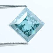 3.39 Ct Blue Table Cut Lab-Grown Diamond Loose Fancy Blue Stone for Elegant Engagement Ring