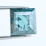 3.39 Ct Blue Table Cut Lab-Grown Diamond Loose Fancy Blue Stone for Elegant Engagement Ring