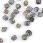mixed color cube shaped raw diamond pieces for jewelry making