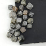 mixed color cube shaped raw diamond pieces for jewelry making