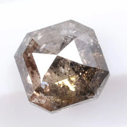 Natural Octagon Cut  Diamond Grey Colored Diamond For Engagement Ring