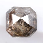  Natural Octagon Cut  Diamond Grey Colored Diamond For Engagement Ring