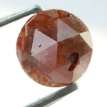 0.80 ct brownish red round rose cut natural diamond with warm earthy tones and unique brilliance, loose stone ideal for custom jewelry making and bespoke ring designs