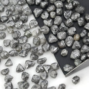 grey raw diamond specimen with natural rough uncut surface for collectors