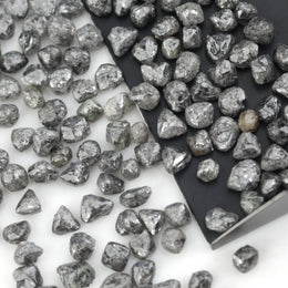 grey raw diamond specimen with natural rough uncut surface for collectors