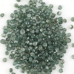 green CVD diamond beads in rough lab grown form for custom jewelry designs