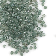 green CVD diamond beads in rough lab grown form for custom jewelry designs