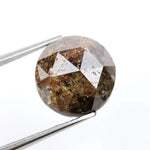 4.66Ct Natural Brownish- Black Colored Diamond Polised Diamond Round Brilliant Cut Diamond For Custom Ring 