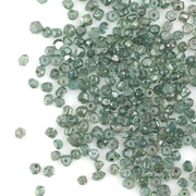 green CVD diamond beads in rough lab grown form for custom jewelry designs