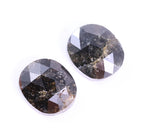 6.16 Ct Black Colored Diamond Use For Jewerly Oval Cut Diamond Pair Unique Diamond Salt And Pepper 
