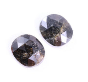 6.16 Ct Black Colored Diamond Use For Jewerly Oval Cut Diamond Pair Unique Diamond Salt And Pepper 