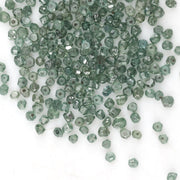 green CVD diamond beads in rough lab grown form for custom jewelry designs