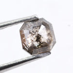  Natural Octagon Cut  Diamond Grey Colored Diamond For Engagement Ring