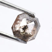  Natural Octagon Cut  Diamond Grey Colored Diamond For Engagement Ring