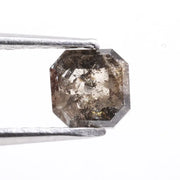  Natural Octagon Cut  Diamond Grey Colored Diamond For Engagement Ring