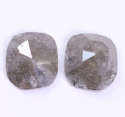1.85 Ct Cushion Cut Diamond Pair Salt And Pepper Diamond Pair Use For Jewerly Unique Diamond Grey Colored Diamond 