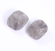1.85 Ct Cushion Cut Diamond Pair Salt And Pepper Diamond Pair Use For Jewerly Unique Diamond Grey Colored Diamond 
