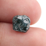 blue color raw rough diamond and raw white diamond