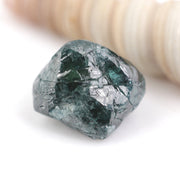 blue color raw rough diamond and raw white diamond