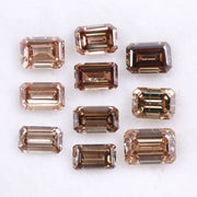 Brown Emerald Cut Lab Grown Diamond, Fancy CVD Loose Step Cut Diamond , Perfect for One Of a Kind Handmade Designs , Eco Friendly Diamonds