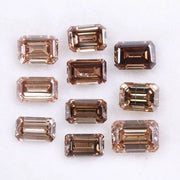 Brown Emerald Cut Lab Grown Diamond, Fancy CVD Loose Step Cut Diamond , Perfect for One Of a Kind Handmade Designs , Eco Friendly Diamonds