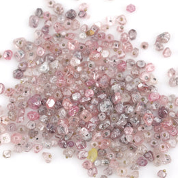pink lab grown diamond beads with a rough CVD surface for jewelry making