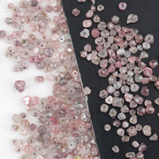 pink lab grown diamond beads with a rough CVD surface for jewelry making