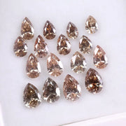 Brown Pear Lab Grown Diamond , 2 to 5mm CVD Pear Cut Diamond , Loose Fancy Color Diamond for Jewelry, Engagement, Custom Ring