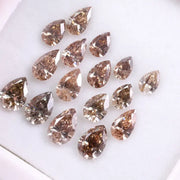Brown Pear Lab Grown Diamond , 2 to 5mm CVD Pear Cut Diamond , Loose Fancy Color Diamond for Jewelry, Engagement, Custom Ring