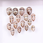 Brown Pear Lab Grown Diamond , 2 to 5mm CVD Pear Cut Diamond , Loose Fancy Color Diamond for Jewelry, Engagement, Custom Ring