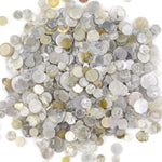 round natural diamond slices in mixed colors with uncut rough surfaces for jewelry designs